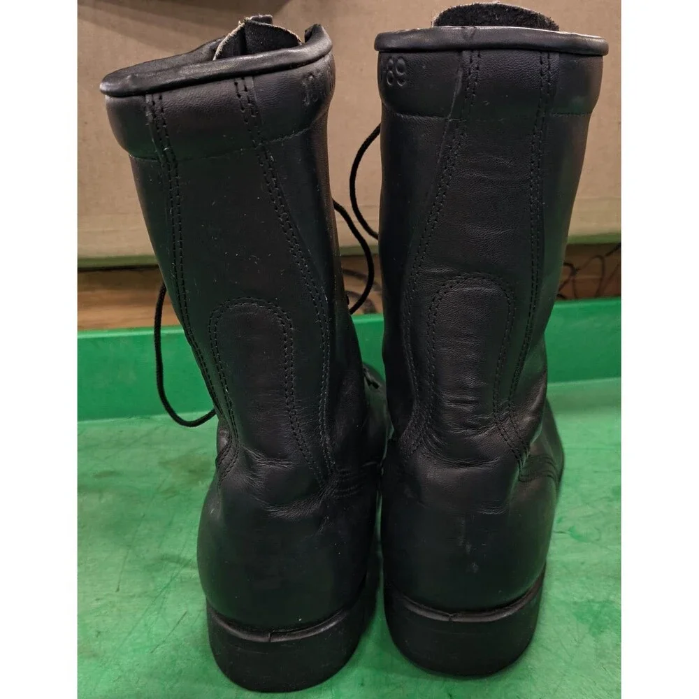 Vintage 1989 Ro-Search US Military Black Leather Combat Boots Size 10R